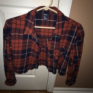 Forever 21 cropped flannel